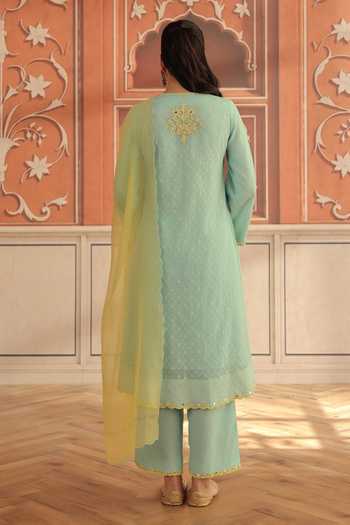 Dohr India Avena Jacquard Kurta Set 