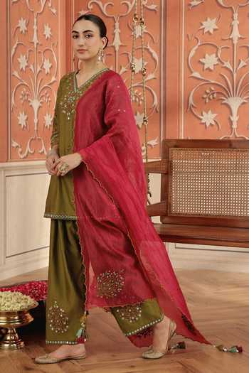 Dohr India Arushi Silk Chanderi Kurta Set 