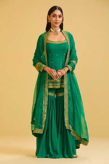 Esha Koul Embellished Kurta Sharara Set
