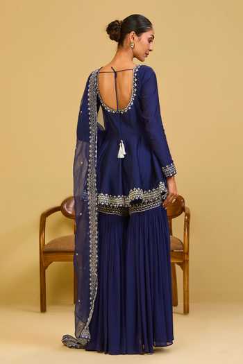 Esha Koul Embroidered Peplum Kurta & Sharara Set
