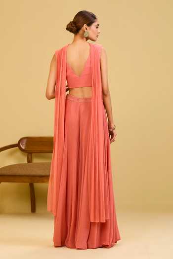 Esha Koul Pink Palazzo & Blouse Set