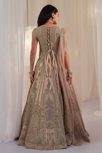 K&A By Karishma and Ashita Zardozi Work Lehenga Set 
