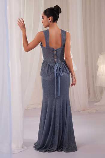 K&A By Karishma and Ashita Hand Embellished Corset & Skirt Set 