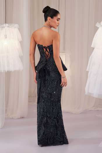 K&A By Karishma and Ashita Embellished Corset & Skirt Set 