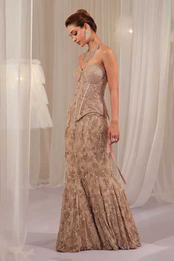 K&A By Karishma and Ashita Peach Net Sequins, Beads, Stones, Crystals Embellished Corset And Skirt Set Online at Aza Fashions K&A By Karishma and Ashita_Peach Net Sequins, Beads, Stones, Crystals Embellished Corset And Skirt Set _Online_at_Aza_Fashions