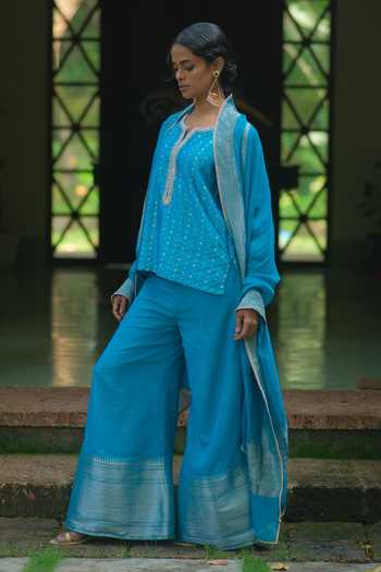 Myoho Embellished Kurta Palazzo Set