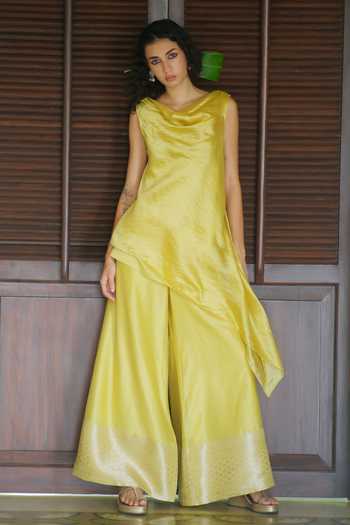 Myoho Cowl Neck Kurta & Palazzo Set