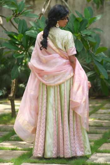 Myoho Chevron Pattern Lehenga Set