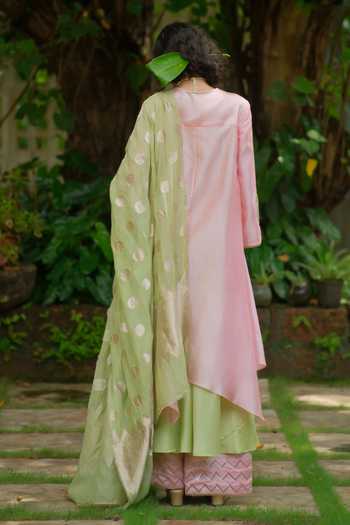 Myoho Layered Colorblock Kurta Palazzo Set