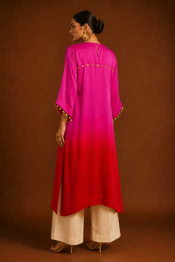 AFRIYA Ombre Embroidered Kaftan & Pant Set