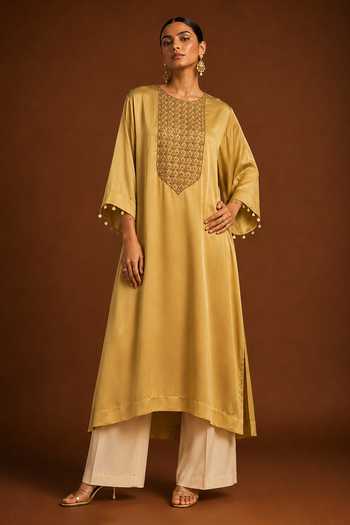 AFRIYA Embroidered Kaftan & Pant Set 