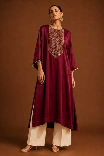 AFRIYA Embroidered Kaftan & Pant Set