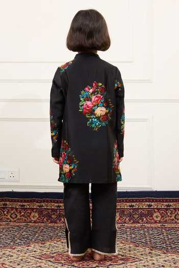 Mamma Plz Botanical Print Kurta Set 