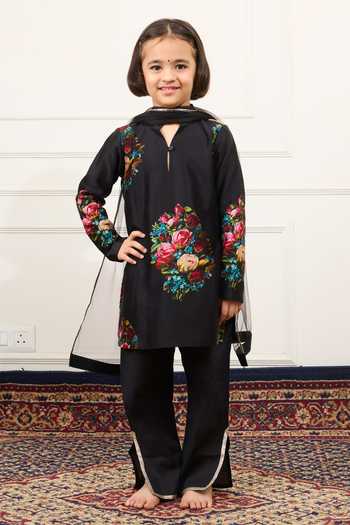 Mamma Plz Botanical Print Kurta Set 