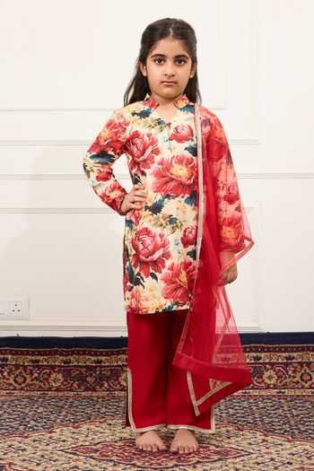 Mamma Plz Flower Print Kurta Set 