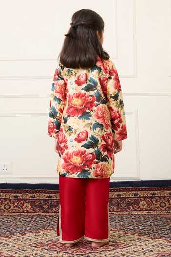 Mamma Plz Flower Print Kurta Set 