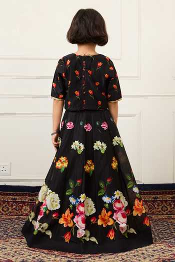 Mamma Plz Tulip Print Lehenga Set 