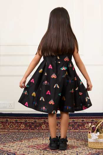 Mamma Plz Butterfly Moth Print Dress 