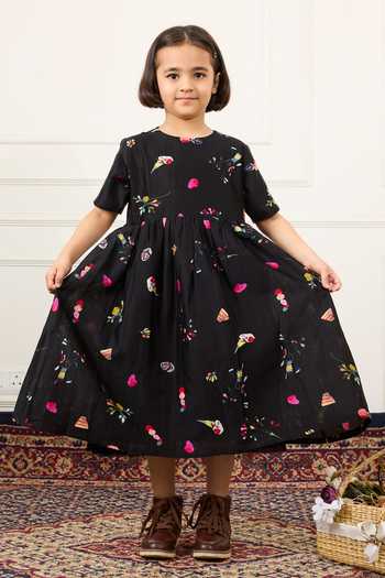Mamma Plz Printed Midi Dress 