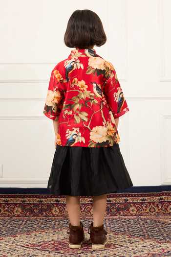 Mamma Plz Printed Shirt & Skirt Set 
