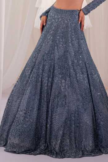 Buy K&A By Karishma and Ashita Blue Net Sweetheart Neck Embroidered Blouse And Lehenga Set Online at Aza Fashions Buy_K&A By Karishma and Ashita_Blue Net Sweetheart Neck Embroidered Blouse And Lehenga Set _Online_at_Aza_Fashions