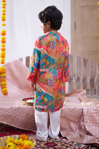 Funny Bones Clothings Rang Mahal Printed Kurta Set 