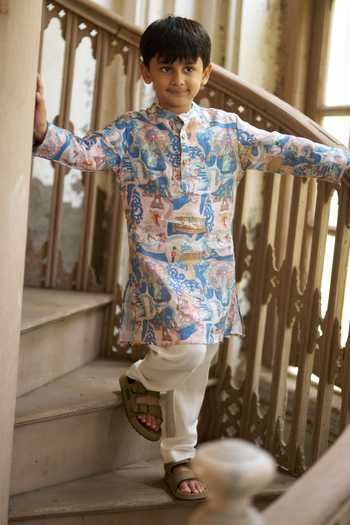 Funny Bones Clothings The Voyagers Printed Kurta Set 