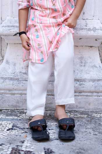 Buy Funny Bones Clothings Pink Silk The Showman Printed Kurta Set Online at Aza Fashions Buy_Funny Bones Clothings_Pink Silk The Showman Printed Kurta Set _Online_at_Aza_Fashions