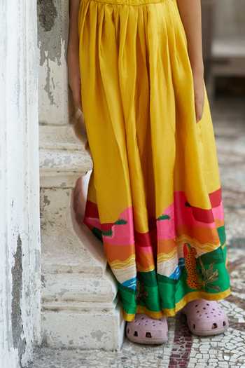 Buy Funny Bones Clothings Yellow Silk Golden Savanna Top And Skirt Set Online at Aza Fashions Buy_Funny Bones Clothings_Yellow Silk Golden Savanna Top And Skirt Set _Online_at_Aza_Fashions