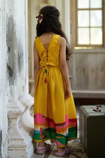 Funny Bones Clothings Golden Savanna Top & Skirt Set 