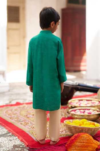 Funny Bones Clothings The Storyteller Pure Silk Kurta Set 