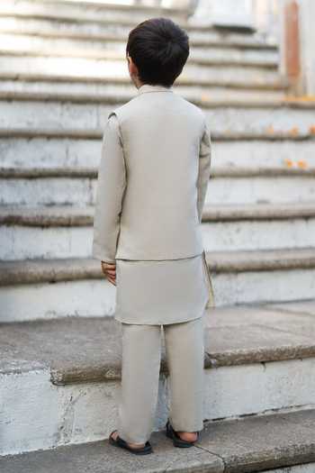 Funny Bones Clothings The Aristocrat Embroidered Bundi Set 