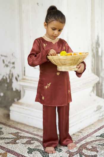Funny Bones Clothings The Wanderers Silk Kurta & Pant Set 