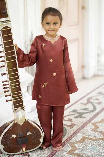 Funny Bones Clothings The Wanderers Silk Kurta & Pant Set 