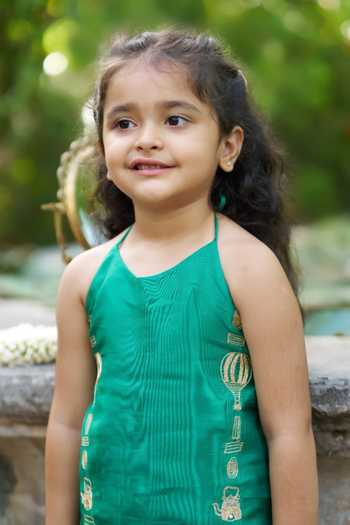 Funny Bones Clothings Green Silk The Storyteller Pure Kurta And Palazzo Set Online at Aza Fashions Funny Bones Clothings_Green Silk The Storyteller Pure Kurta And Palazzo Set _Online_at_Aza_Fashions