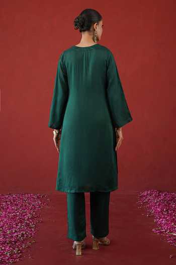 Masoomm Zari Placement Embroidered Kurta & Pant Set 