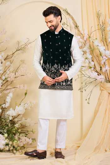Kasbah Hand-Embroidered Nehru Jacket 