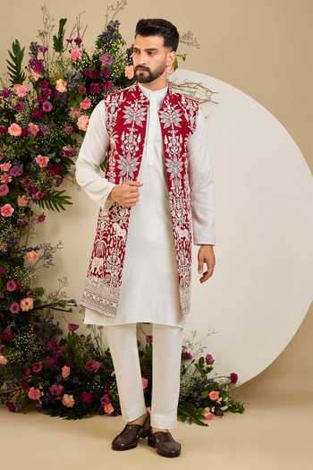 Kasbah Flora & Fauna Embroidered Nehru Jacket
