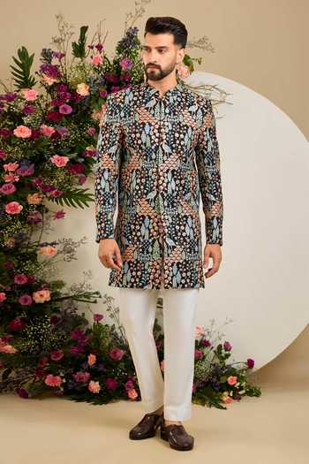 Kasbah Flora & Fauna Embroidered Sherwani