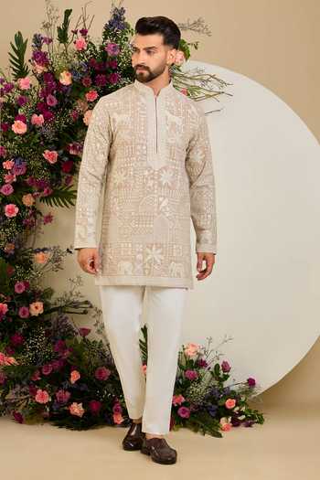 Kasbah Flora & Fauna Embroidered Kurta 