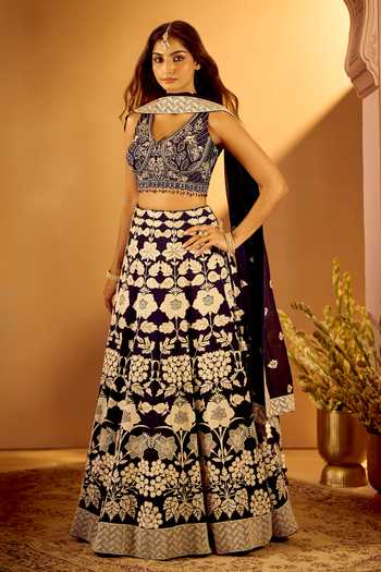 Samyukta Singhania Floral Embroidered Lehenga Set 