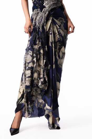 Buy Nupur Kanoi Off White Crepe, Chiffon, Lycra, Printed Tube Fur Top With Front Knot Skirt Online at Aza Fashions Buy_Nupur Kanoi_Off White Crepe, Chiffon, Lycra, Printed Tube Fur Top With Front Knot Skirt _Online_at_Aza_Fashions