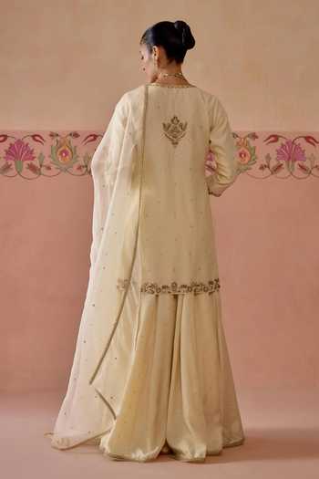 Kritika Dawar Gulnaar Embroidered Kurta Sharara Set