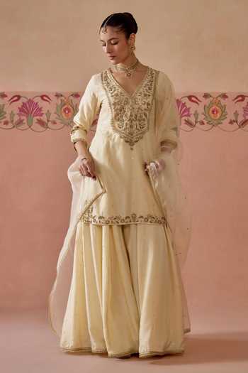 Kritika Dawar Gulnaar Embroidered Kurta Sharara Set