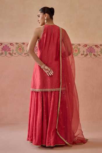 Kritika Dawar Shahira Embroidered Kurta Sharara Set