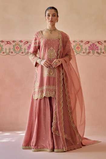 Kritika Dawar Alaya Embroidered Kurta Sharara Set