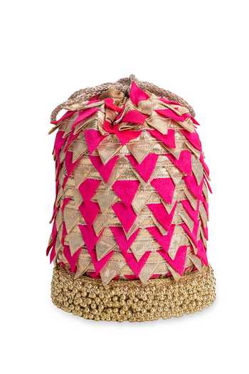 Buy 5elements Pink Beads, Pearls, Tassels Gulrang Embellished Potli Online at Aza Fashions Buy_5elements_Pink Beads, Pearls, Tassels Gulrang Embellished Potli _Online_at_Aza_Fashions