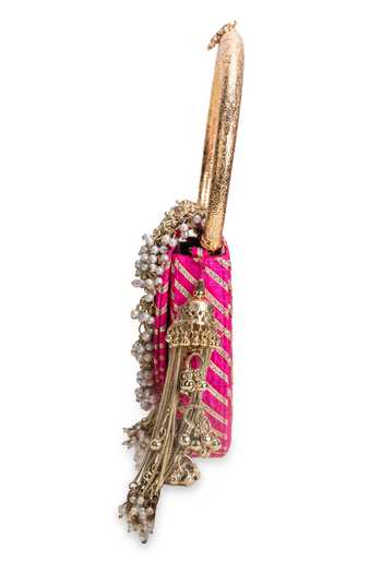 5elements Pink Rangrez Embellished Handbag Online at Aza Fashions 5elements_Pink Rangrez Embellished Handbag _Online_at_Aza_Fashions