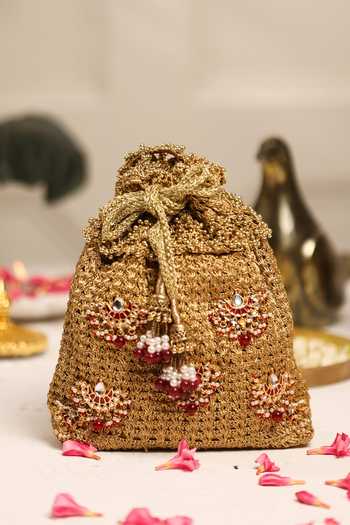 5elements Kanakriti Intricate Embellished Potli 