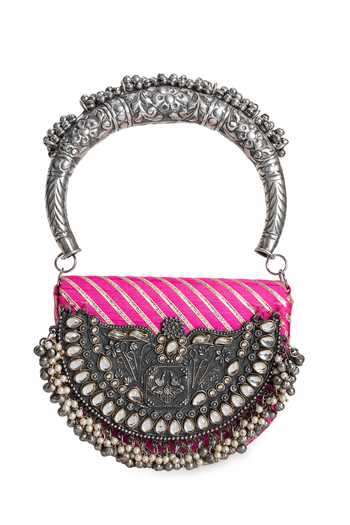 Shop_5elements_Pink Rangraas Embellished Handbag 